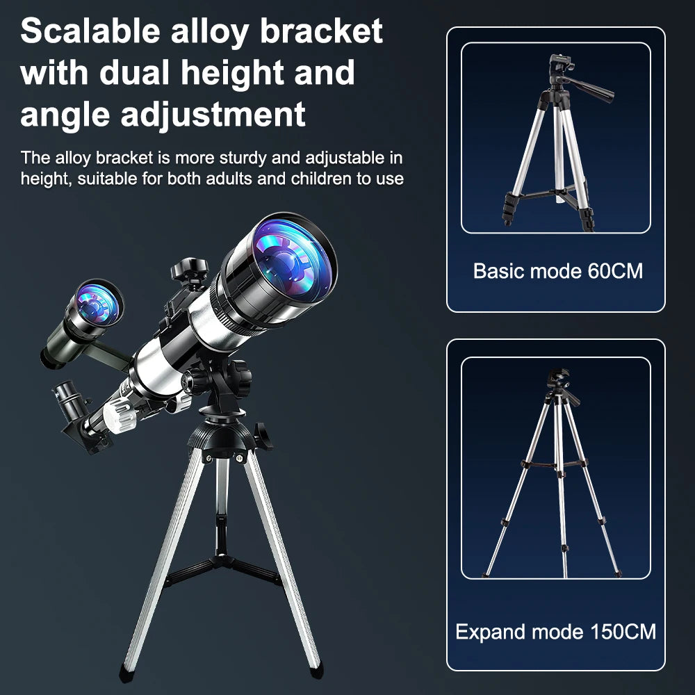 Professional HD Astronomical Telescope FMC Multi-coated Optical Double Lens Monocular for Watching See The Moon and Stars Bird