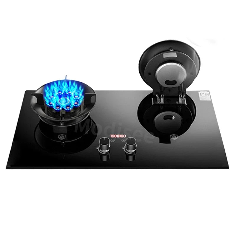 8.5Kw Gas Stove Dual Stove Household Embedded Natural Gas Liquefied Gas Timing Stove Fierce Fire Stove Desktop Dual-Use Kitchen