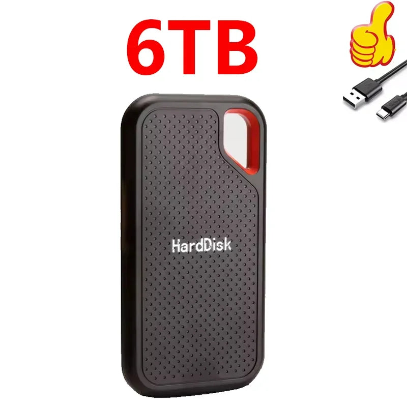 1TB External Hard Drive 4TB Portable SSD 2TB Original High Speed Hard Disk 256TB USB3.1 Solid State Disk for Laptop/Phone/MAC/PC