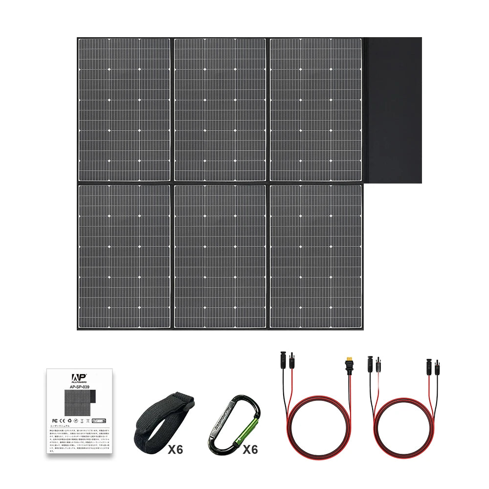 ALLPOWERS 600W Foldable Solar Panel High-Efficiency Solar Module Solar Charger with Solar Output for RV Off-Grid Boat Home Camp