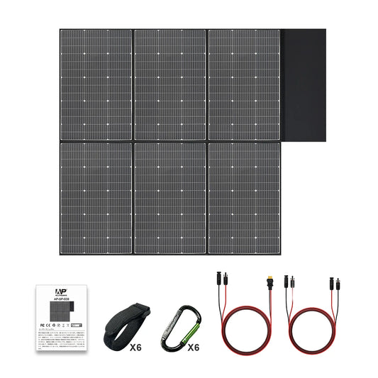 ALLPOWERS 600W Foldable Solar Panel High-Efficiency Solar Module Solar Charger with Solar Output for RV Off-Grid Boat Home Camp