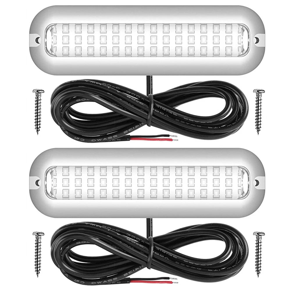 42LED Marine Navigation Light Stainless Steel Marine Boat Lamp 10-30V Speedboat Light IP68 Waterproof 80W Yacht Boat Accessories