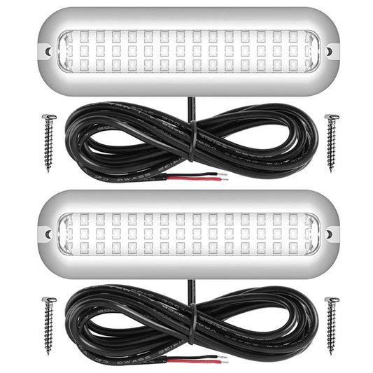 42LED Marine Navigation Light Stainless Steel Marine Boat Lamp 10-30V Speedboat Light IP68 Waterproof 80W Yacht Boat Accessories