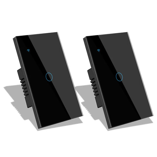 Tuya Wifi Smart Stair Switch US Touch Glass Panel Stair Cross Multi Light Switches 1 Gang 2 Way APP Control Alexa Google Home