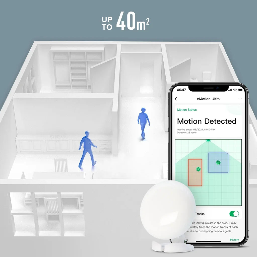 LinknLink eMotion Ultra 60GHz mmWave Radar Sensor - WiFi Smart Presence Detector with IR, Temp/Humidity, MQTT & Alexa Control