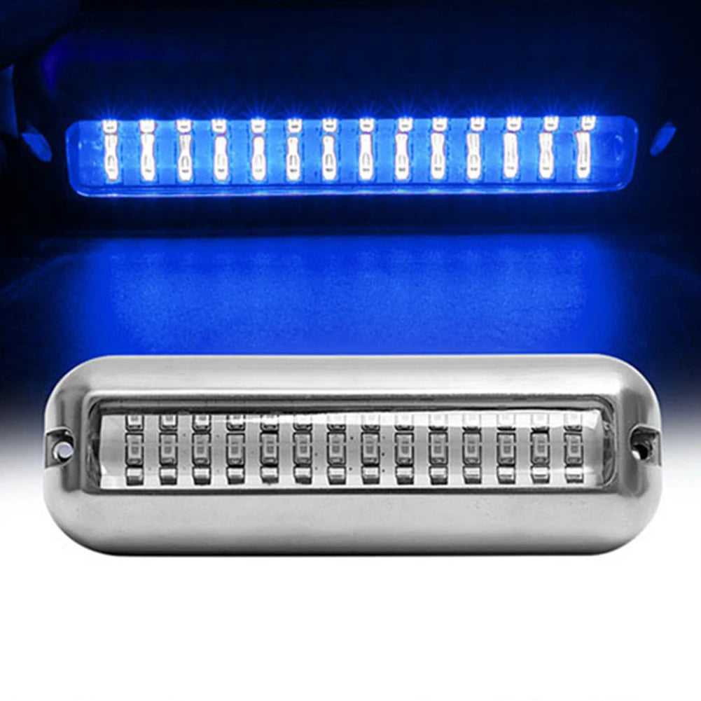 42LED Marine Navigation Light Stainless Steel Marine Boat Lamp 10-30V Underwater Lamp IP68 Waterproof 80W Yacht Boat Accessories