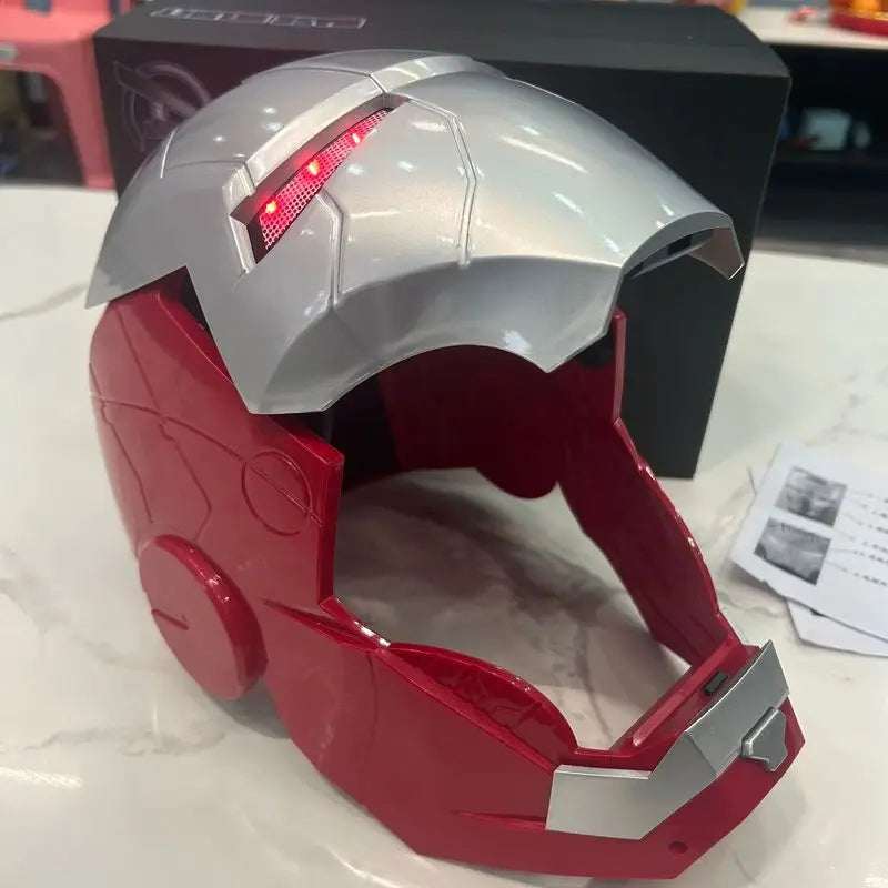 Iron Man Helmet Electric Wearable Mask 1:1 Automatic Manual Opening And ManualClosing Model Characters Adult Toys Birthday Gifts