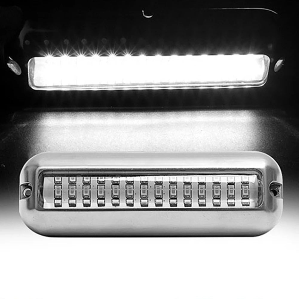 42LED Marine Navigation Light Stainless Steel Marine Boat Lamp 10-30V Underwater Lamp IP68 Waterproof 80W Yacht Boat Accessories