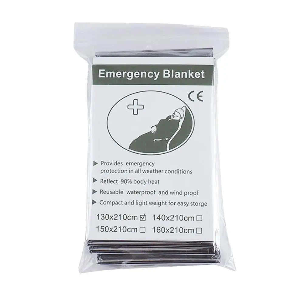 15-40PCS Sliver Emergency Blanket Survival Ourdoor Thermal Rescue For Camping Hiking Travel First Aid Windproof Waterproof Foil