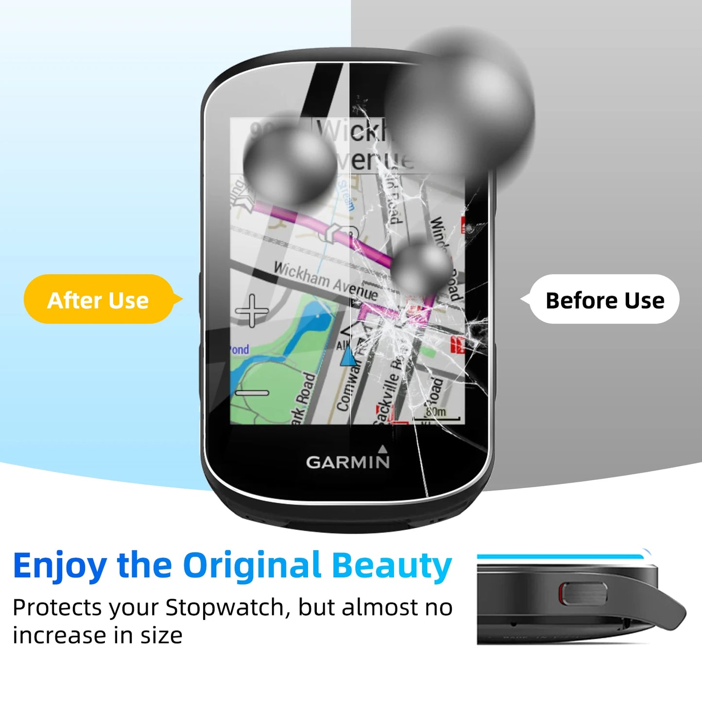 2Pcs Tempered Glass + Silicone Case for Garmin Edge 840 540 530 830 1040 1030 520 130 Plus GPS Stopwatch Screen Protector Cover
