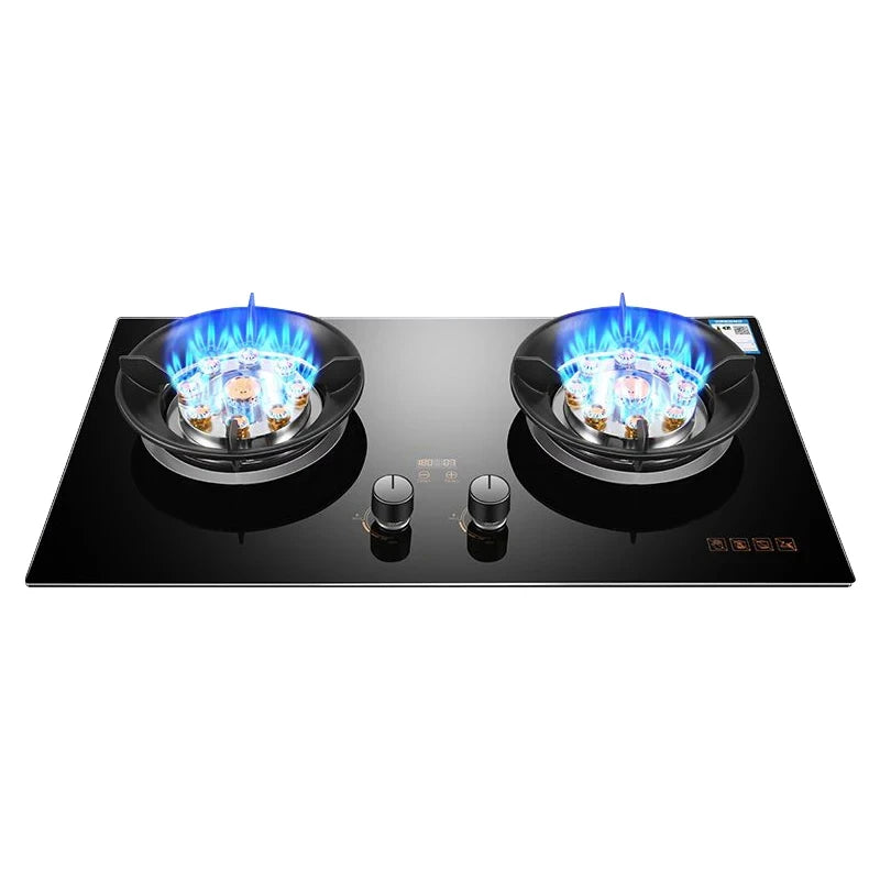 8.5Kw Gas Stove Dual Stove Household Embedded Natural Gas Liquefied Gas Timing Stove Fierce Fire Stove Desktop Dual-Use Kitchen