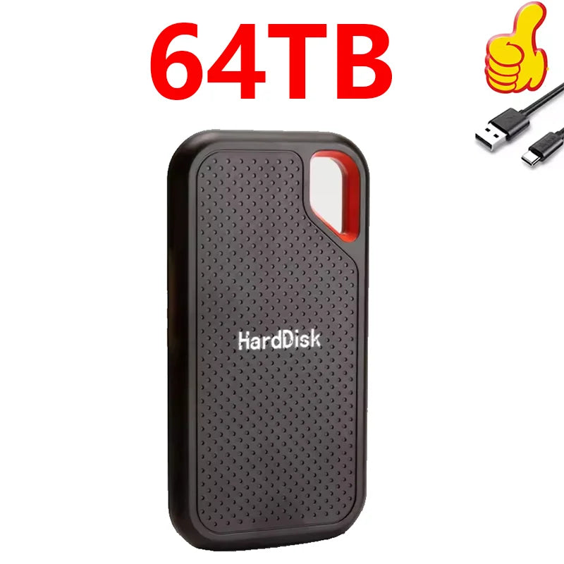 1TB External Hard Drive 4TB Portable SSD 2TB Original High Speed Hard Disk 256TB USB3.1 Solid State Disk for Laptop/Phone/MAC/PC