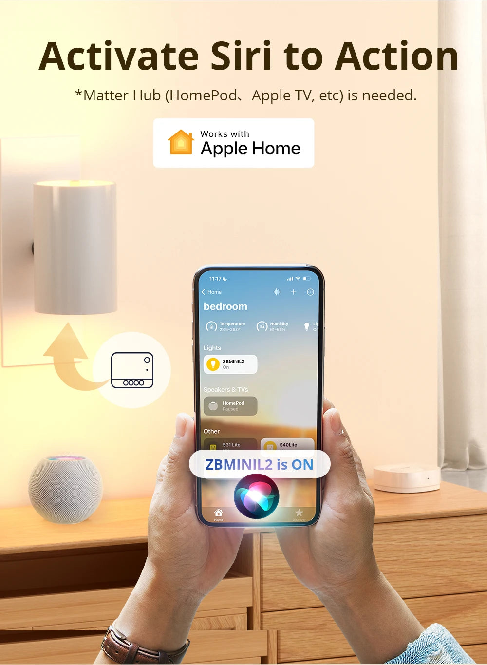 SONOFF ZBbridge-U Matter Zigbee Bridge Ultra Smatr Home Security Ethernet Connection OTA Upgrade Works SNZB-03P/SNZB-06P Devices