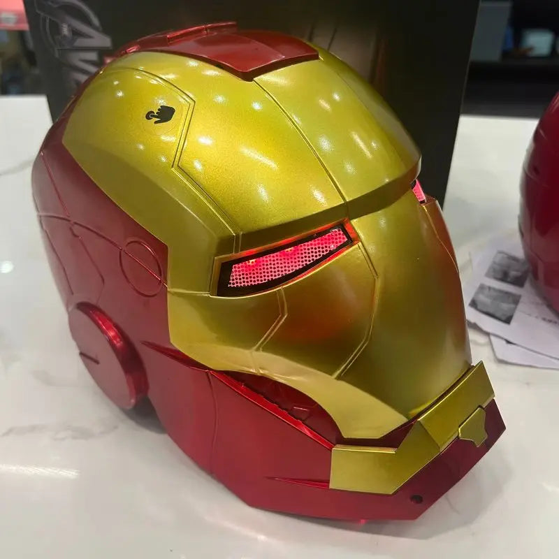 Iron Man Helmet Electric Wearable Mask 1:1 Automatic Manual Opening And ManualClosing Model Characters Adult Toys Birthday Gifts
