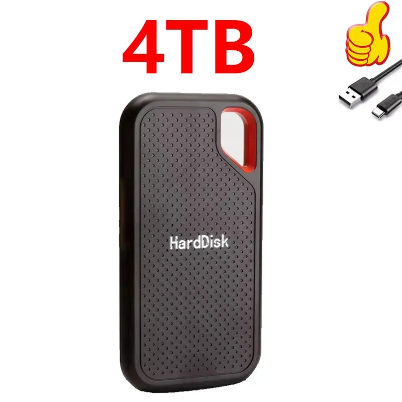 1TB External Hard Drive 4TB Portable SSD 2TB Original High Speed Hard Disk 256TB USB3.1 Solid State Disk for Laptop/Phone/MAC/PC