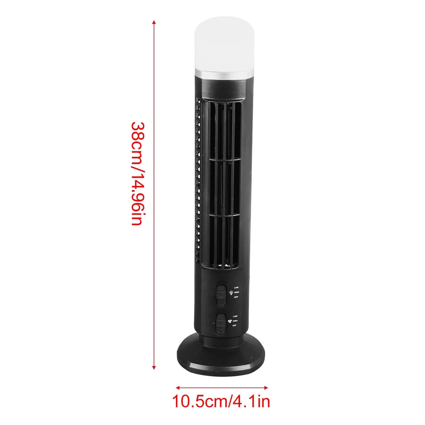 Bladeless Tower Fan Portable USB Desk Fan with Light for Home Bedroom  Tower Bladeless Fan