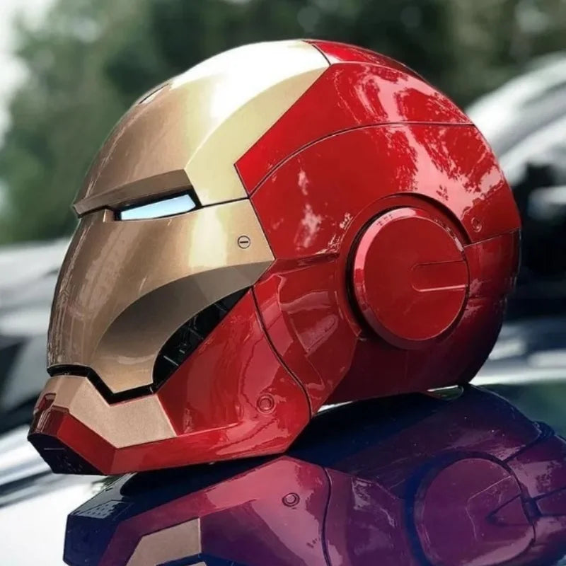 Iron Man helmet MK Jarvis wearable automatic opening and closing hood, deformable luminous hood, mechanical arm toy