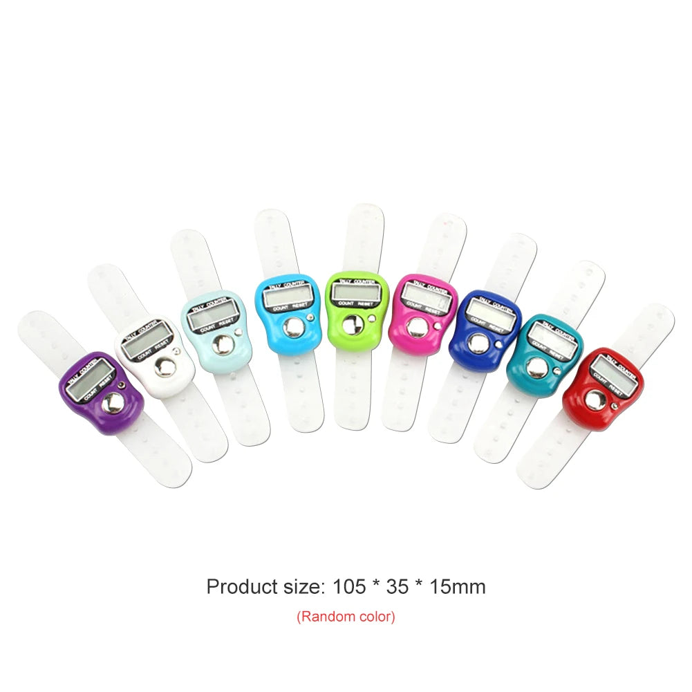 10-50PCS Electronic Finger Counter Ring Row Tally Pedometer for Pray Buddha Sewing Stitch