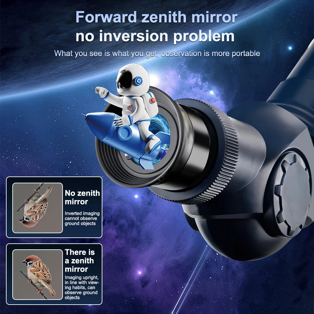 Professional HD Astronomical Telescope FMC Multi-coated Optical Double Lens Monocular for Watching See The Moon and Stars Bird