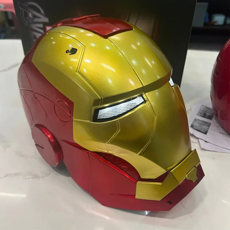 Iron Man Helmet Electric Wearable Mask 1:1 Automatic Manual Opening And ManualClosing Model Characters Adult Toys Birthday Gifts