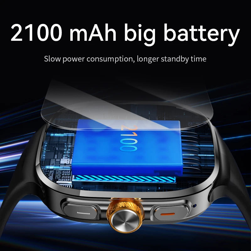 5G/4G Full Network Smart Watch 2.40 inch Big Screen HD Video Call WIFI GPS 8GB+128GB RAM 2100mAh Google Play Sim Card Smartwatch