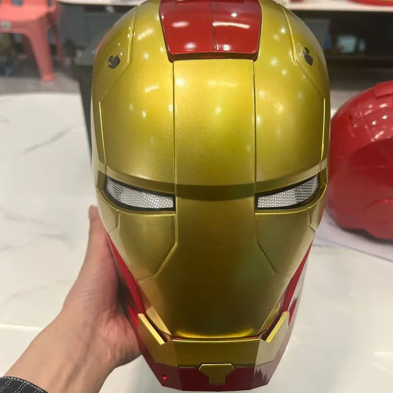Iron Man Helmet Electric Wearable Mask 1:1 Automatic Manual Opening And ManualClosing Model Characters Adult Toys Birthday Gifts