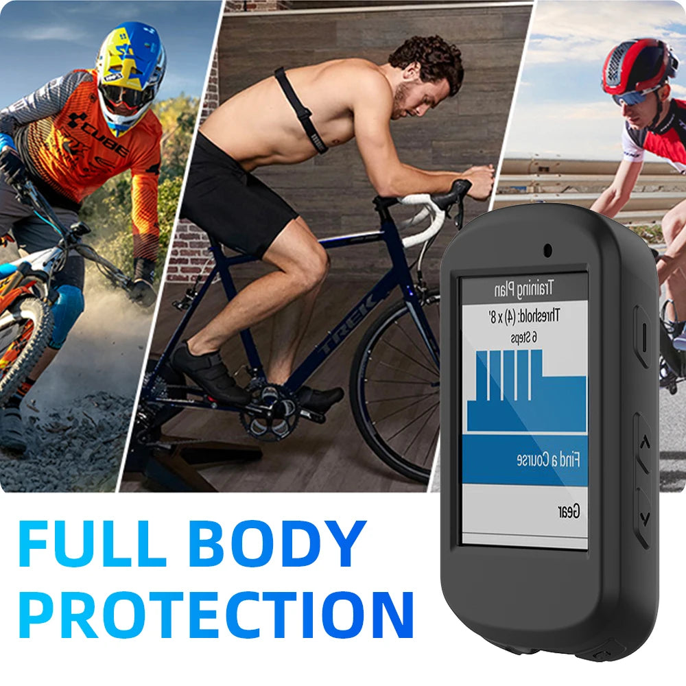 2Pcs Tempered Glass + Silicone Case for Garmin Edge 840 540 530 830 1040 1030 520 130 Plus GPS Stopwatch Screen Protector Cover