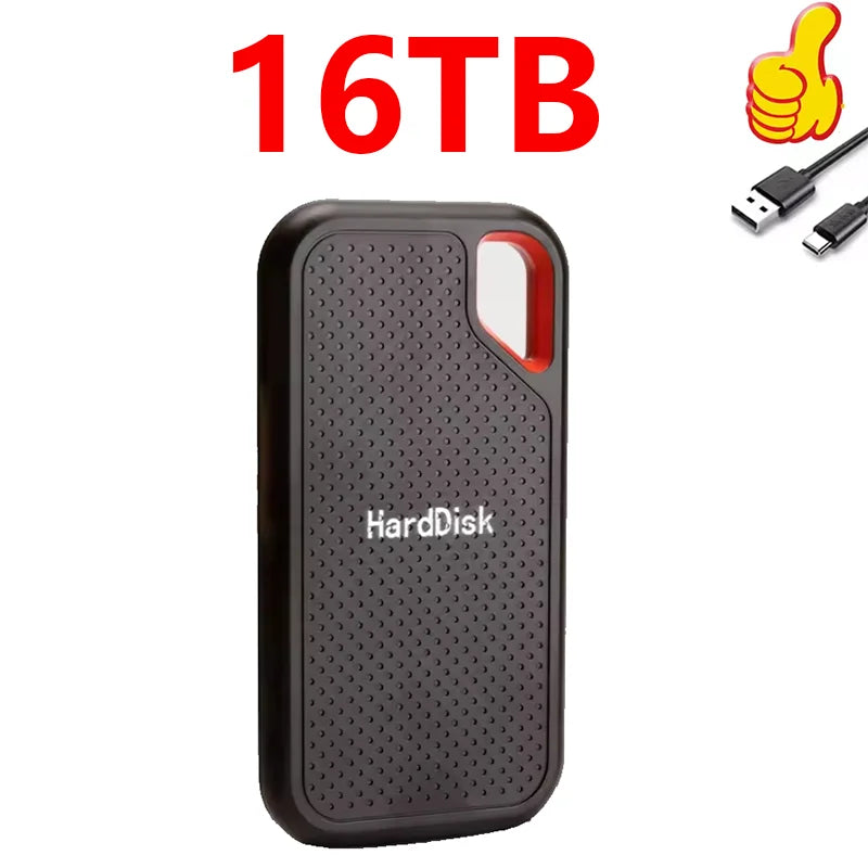 1TB External Hard Drive 4TB Portable SSD 2TB Original High Speed Hard Disk 256TB USB3.1 Solid State Disk for Laptop/Phone/MAC/PC