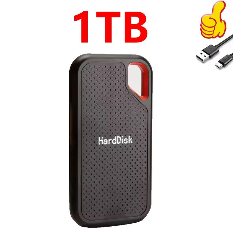1TB External Hard Drive 4TB Portable SSD 2TB Original High Speed Hard Disk 256TB USB3.1 Solid State Disk for Laptop/Phone/MAC/PC