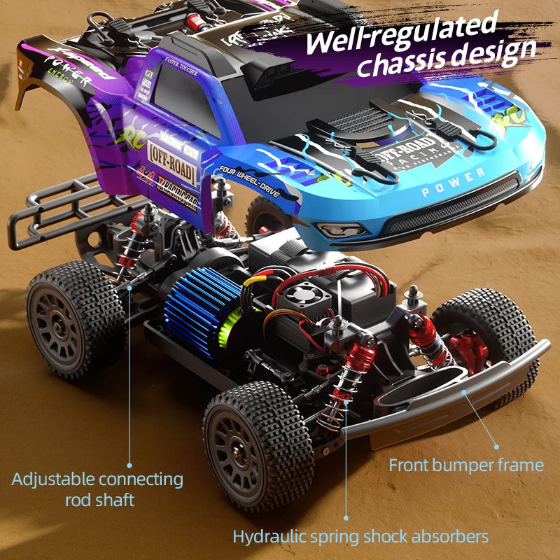 75km/h RC Car Q130C Upgraded Brushless Remote Control Vehicle 4WD Off-road High Speed Climbing Crawler Model Toys for Adults
