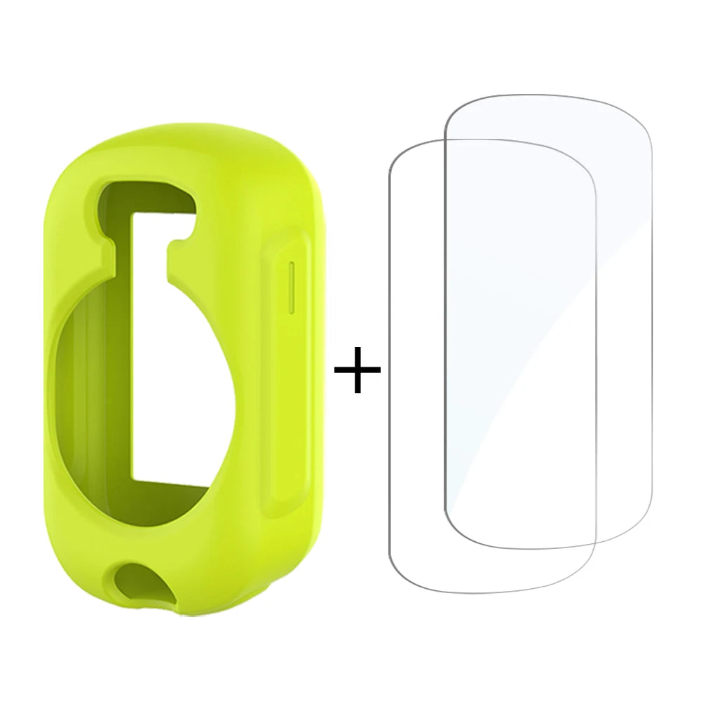 2Pcs Tempered Glass + Silicone Case for Garmin Edge 840 540 530 830 1040 1030 520 130 Plus GPS Stopwatch Screen Protector Cover