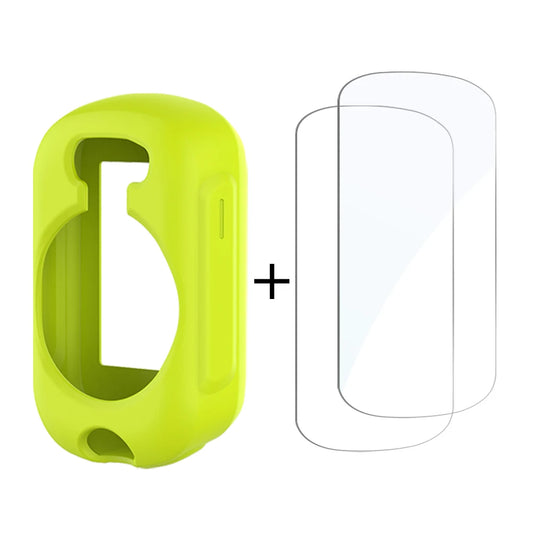2Pcs Tempered Glass + Silicone Case for Garmin Edge 840 540 530 830 1040 1030 520 130 Plus GPS Stopwatch Screen Protector Cover