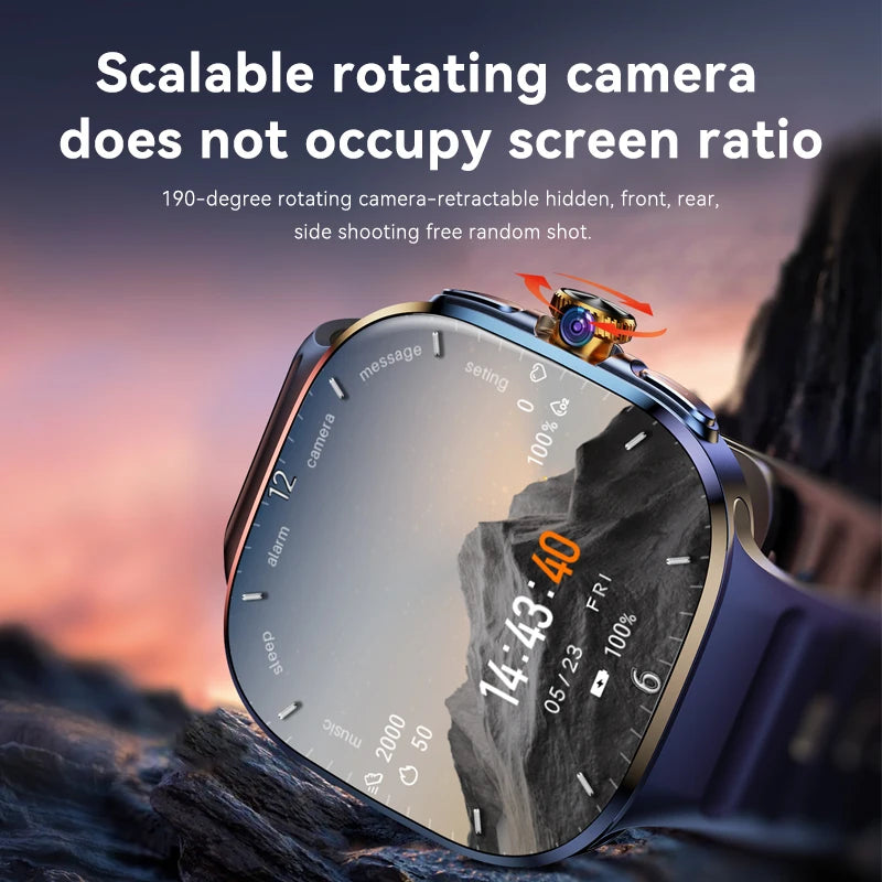 5G/4G Full Network Smart Watch 2.40 inch Big Screen HD Video Call WIFI GPS 8GB+128GB RAM 2100mAh Google Play Sim Card Smartwatch