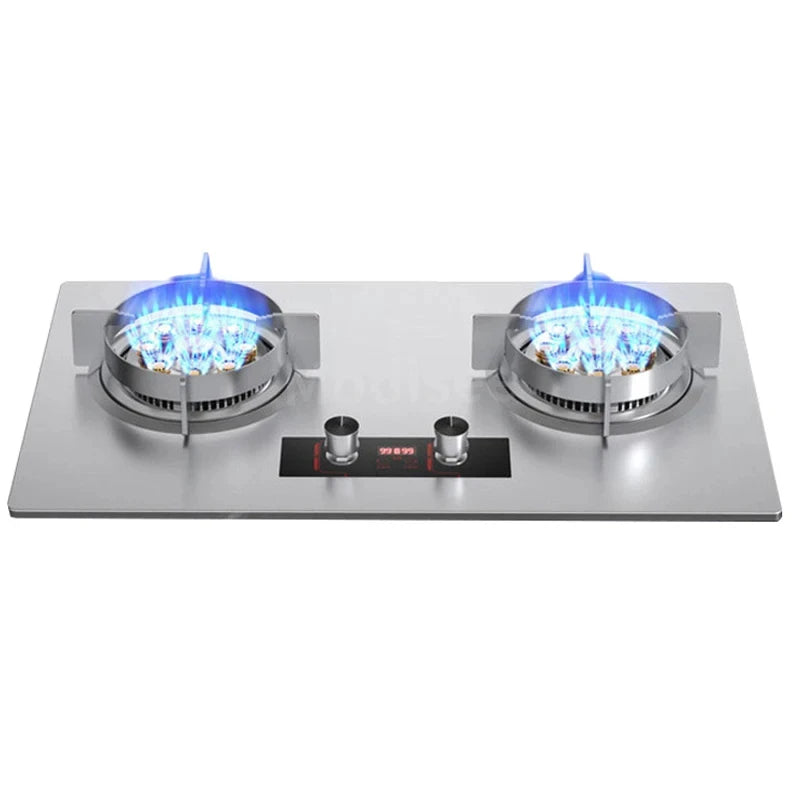 8.5Kw Gas Stove Dual Stove Household Embedded Natural Gas Liquefied Gas Timing Stove Fierce Fire Stove Desktop Dual-Use Kitchen