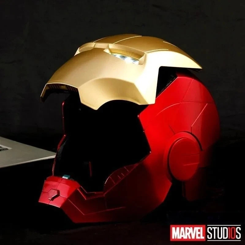 Iron Man helmet MK Jarvis wearable automatic opening and closing hood, deformable luminous hood, mechanical arm toy
