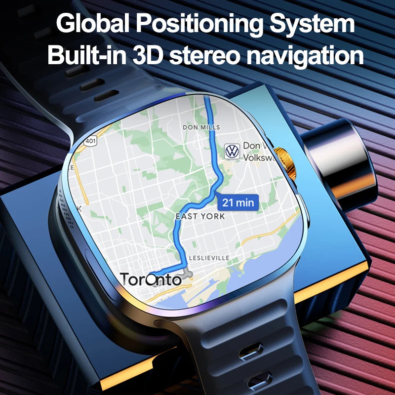 5G/4G Full Network Smart Watch 2.40 inch Big Screen HD Video Call WIFI GPS 8GB+128GB RAM 2100mAh Google Play Sim Card Smartwatch
