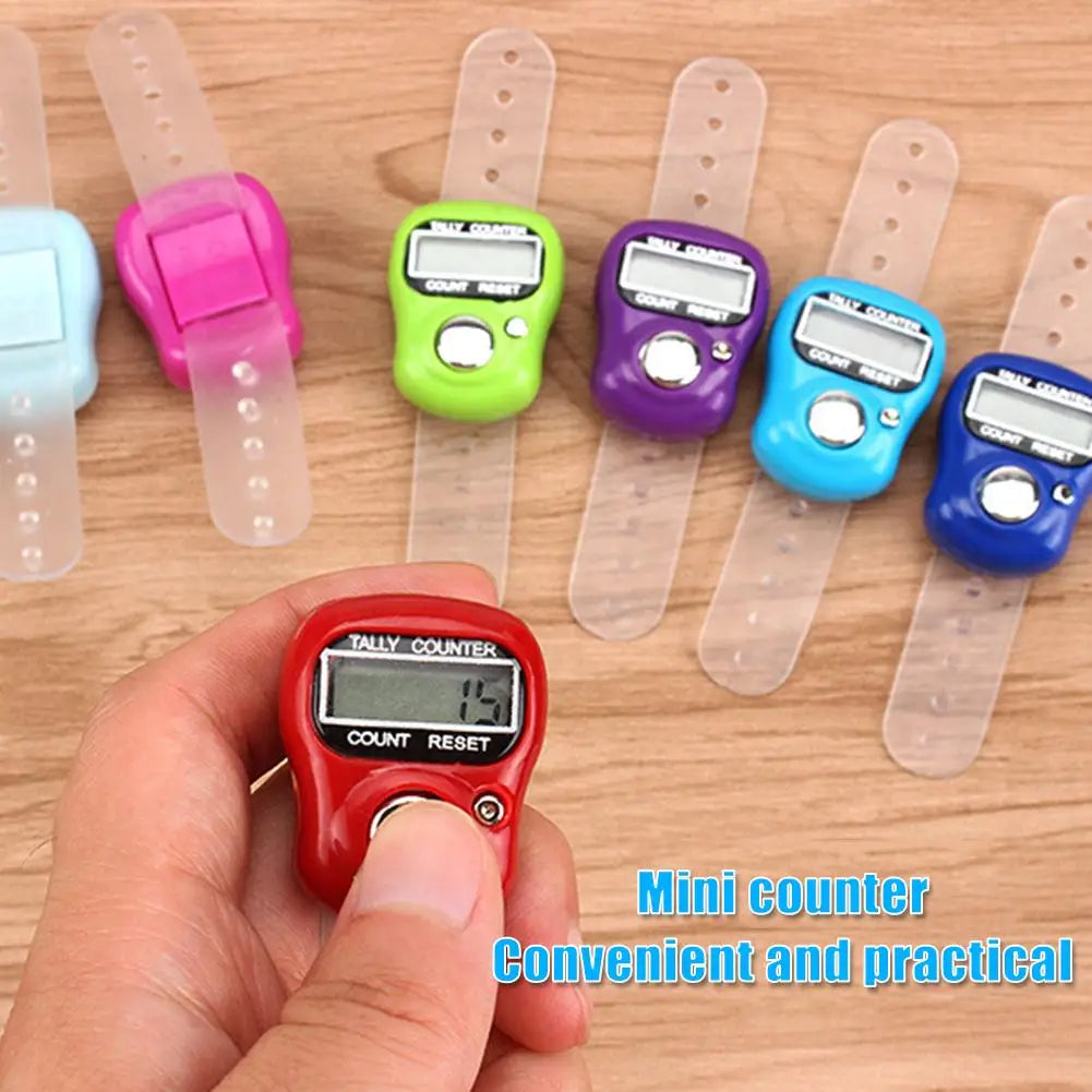 10-50PCS Electronic Finger Counter Ring Row Tally Pedometer for Pray Buddha Sewing Stitch