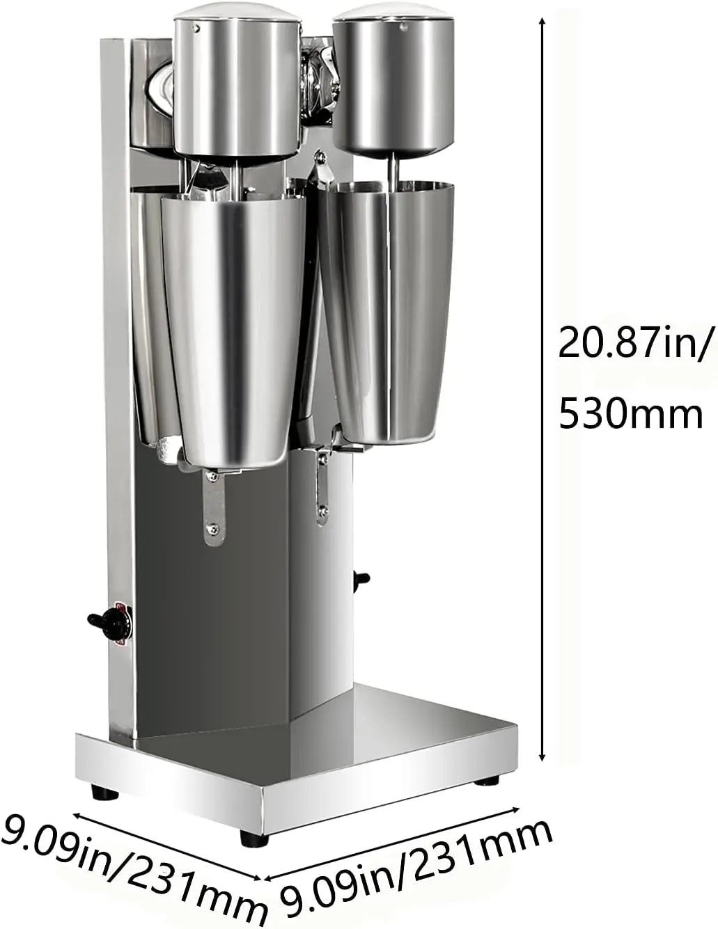 Milkshake Maker Double Head Milk Shake Machines Commercial Milk Shake Maker Stainless Steel Milkshake Blender Electric Milkshake