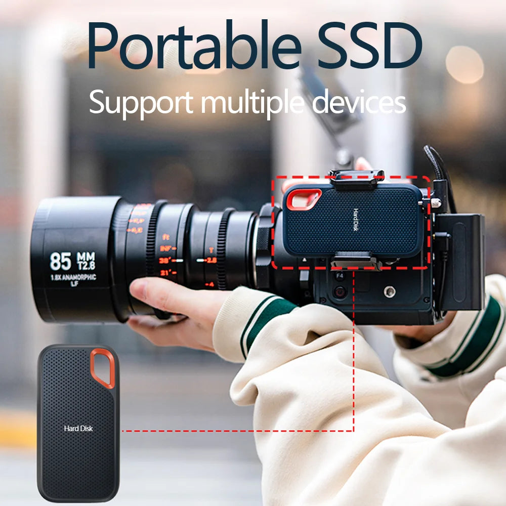 1TB External Hard Drive 4TB Portable SSD 2TB Original High Speed Hard Disk 256TB USB3.1 Solid State Disk for Laptop/Phone/MAC/PC