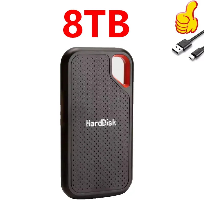 1TB External Hard Drive 4TB Portable SSD 2TB Original High Speed Hard Disk 256TB USB3.1 Solid State Disk for Laptop/Phone/MAC/PC