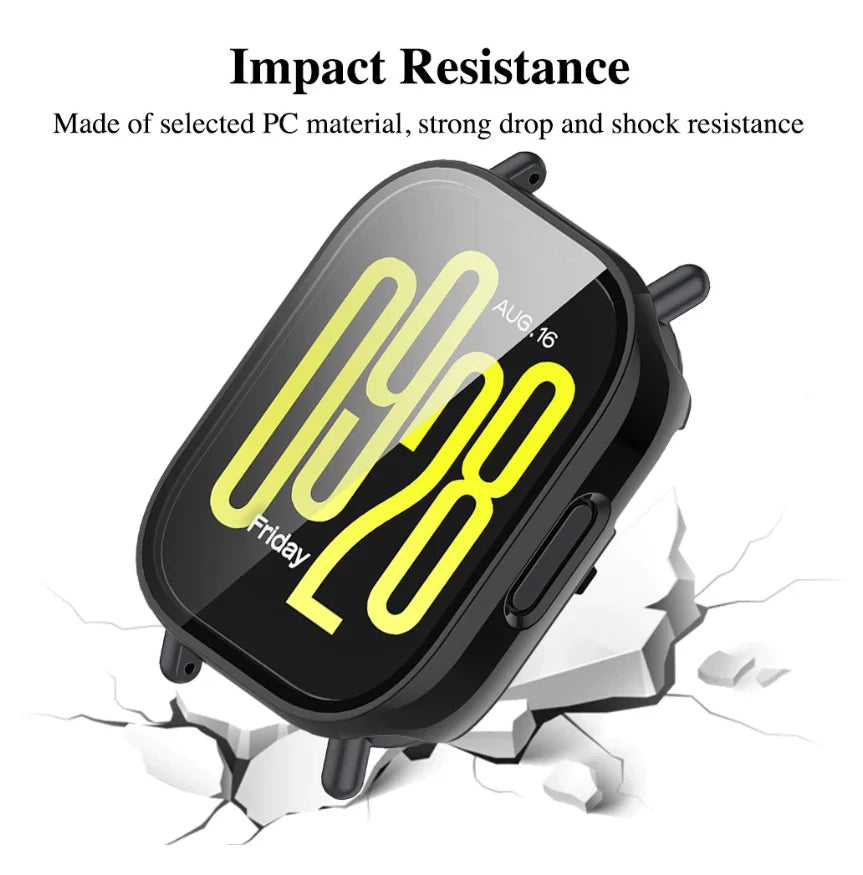 Full Cover Screen Protector Case For Xiaomi Redmi Watch 5 Active Lite Case Tempered Glass Anti-scratch Film Bumper Protective