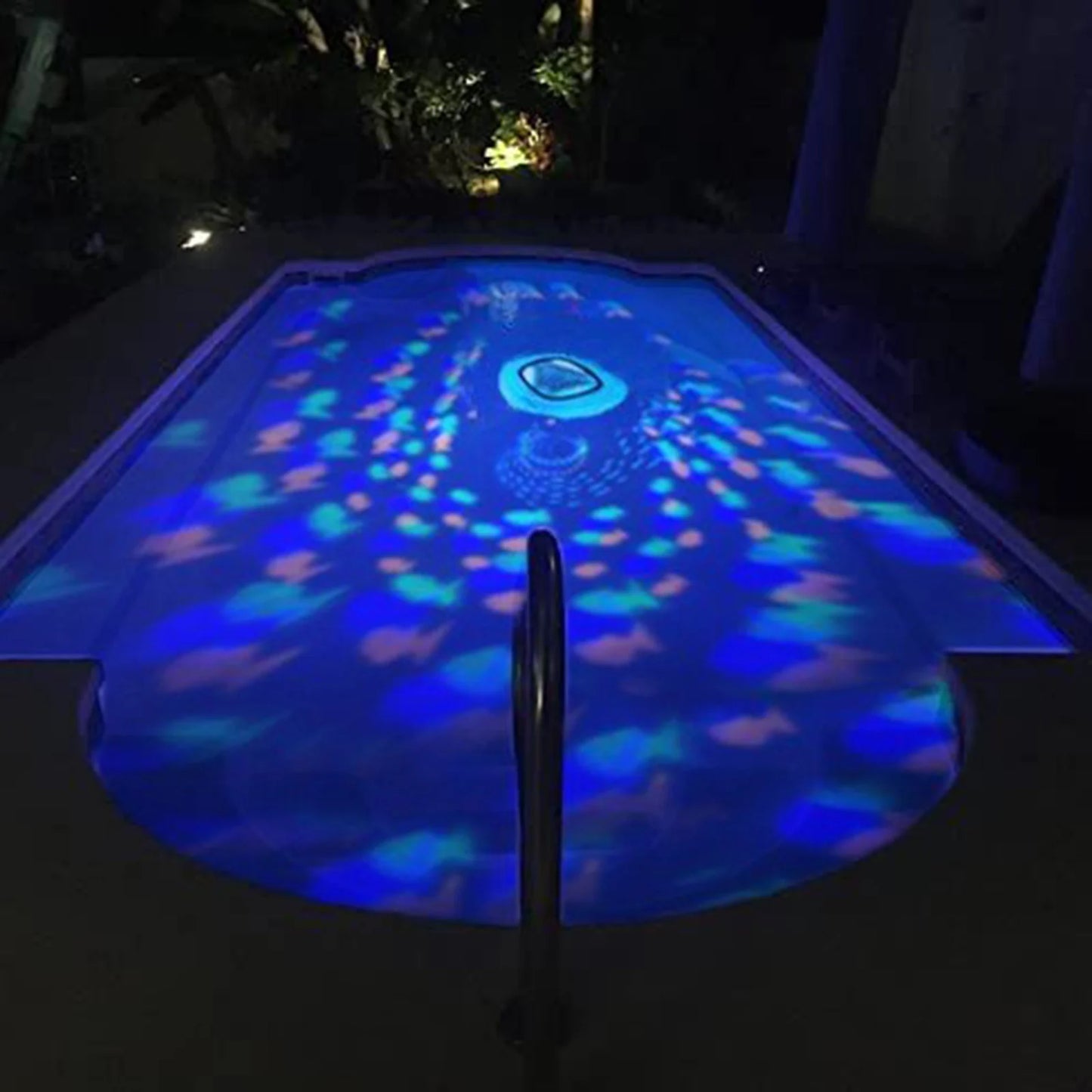 Underwater Disco Light Fish Pattern Multi Color Underwater Lamp 4 Colors Battery Operated for Disco Pool Party