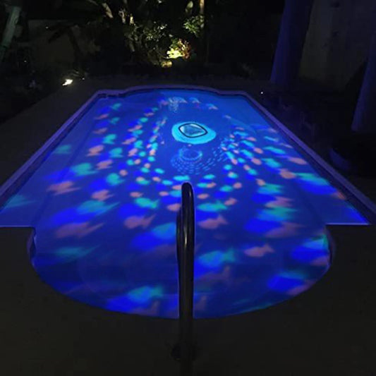 Underwater Disco Light Fish Pattern Multi Color Underwater Lamp 4 Colors Battery Operated for Disco Pool Party
