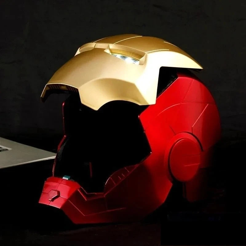 Iron Man helmet MK Jarvis wearable automatic opening and closing hood, deformable luminous hood, mechanical arm toy