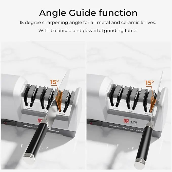TAIDEA Professional Electric Knife Sharpener - 3-Stage System, Restore and Polish Blades Effortlessly Kitchen Sharpener