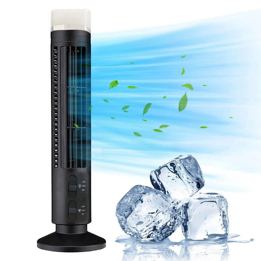 Bladeless Tower Fan Portable USB Desk Fan with Light for Home Bedroom  Tower Bladeless Fan
