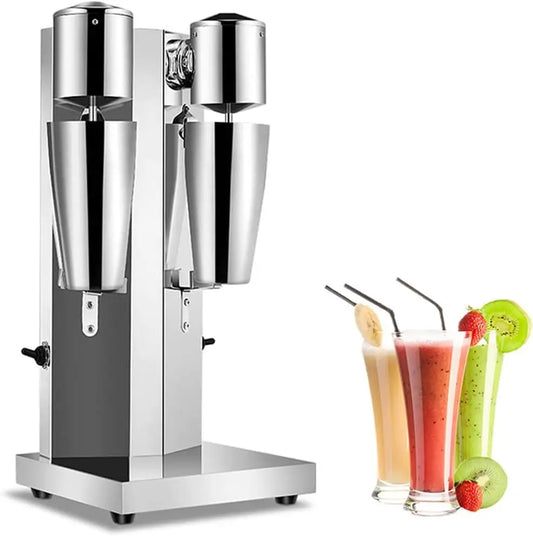 Milkshake Maker Double Head Milk Shake Machines Commercial Milk Shake Maker Stainless Steel Milkshake Blender Electric Milkshake
