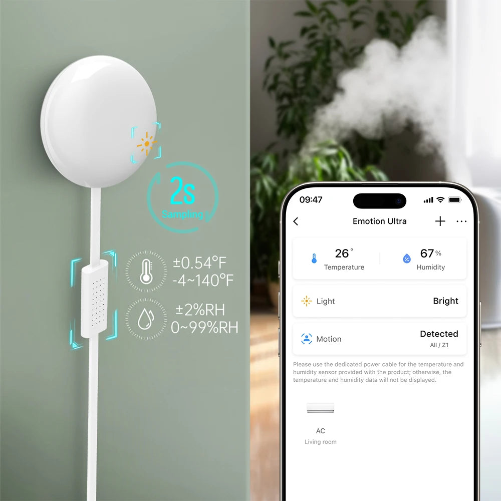 LinknLink eMotion Ultra 60GHz mmWave Radar Sensor - WiFi Smart Presence Detector with IR, Temp/Humidity, MQTT & Alexa Control
