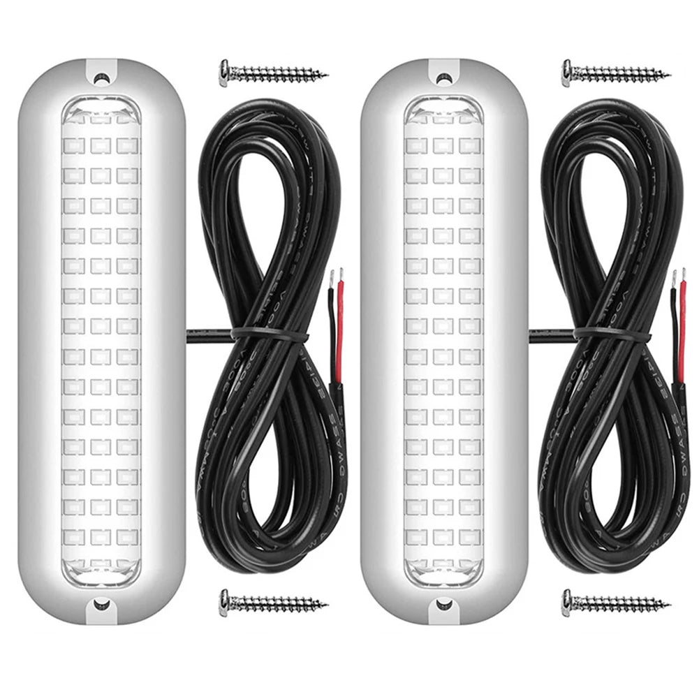 42LED Marine Navigation Light Stainless Steel Marine Boat Lamp 10-30V Speedboat Light IP68 Waterproof 80W Yacht Boat Accessories
