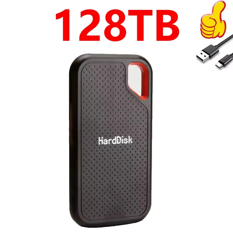 1TB External Hard Drive 4TB Portable SSD 2TB Original High Speed Hard Disk 256TB USB3.1 Solid State Disk for Laptop/Phone/MAC/PC